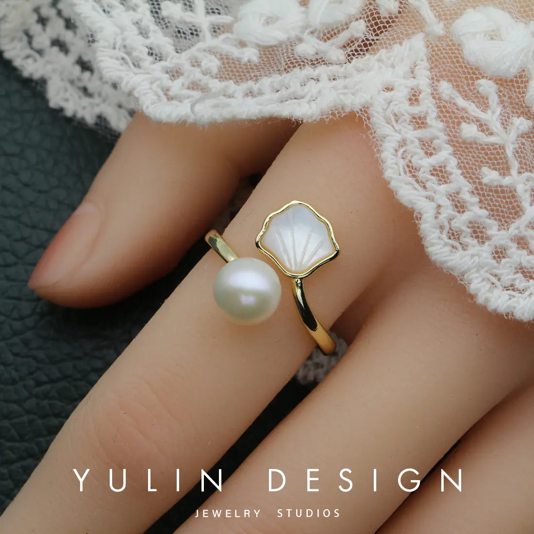 Retro Pearl Ring with Palace Style Winding Gold - Image 51
