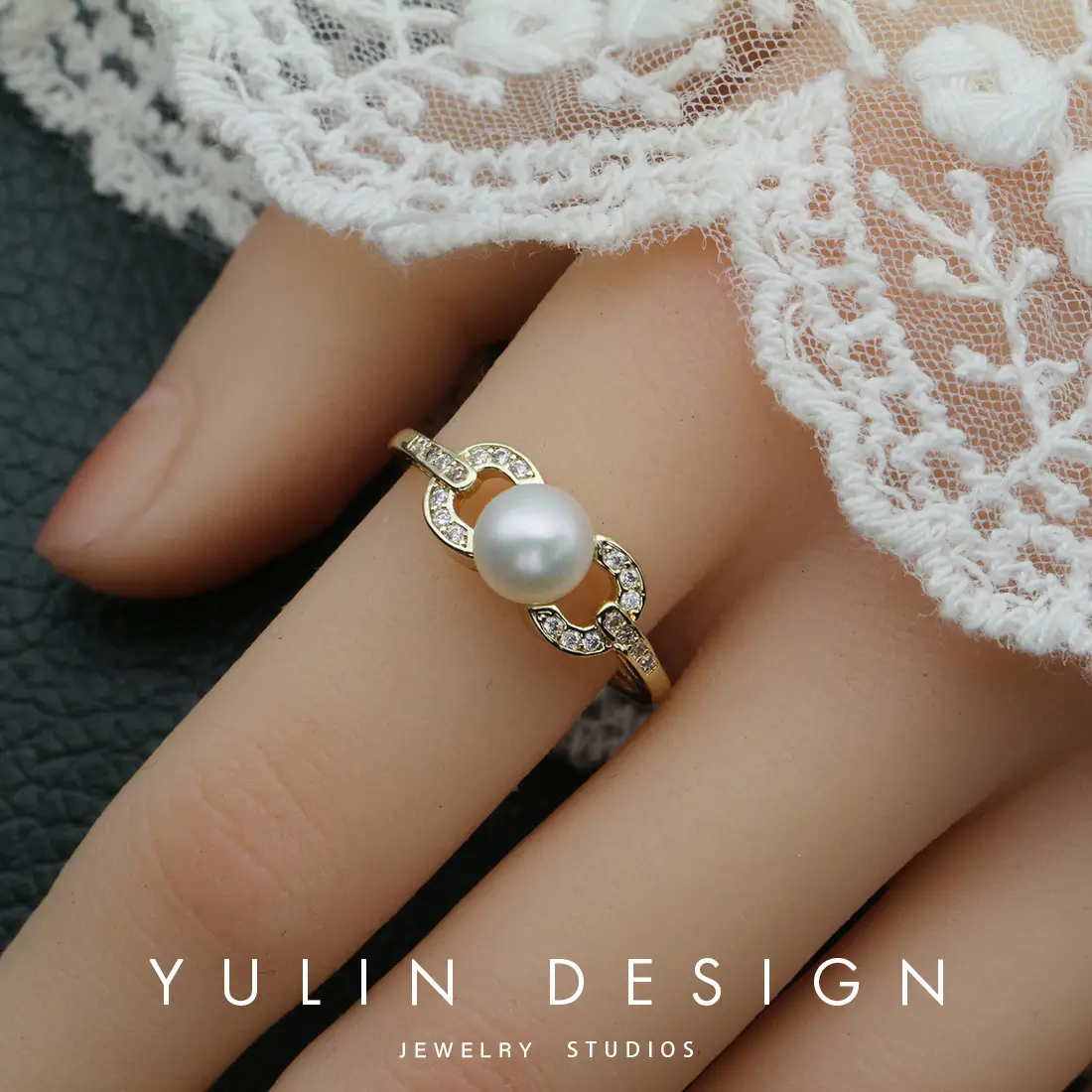 Retro Pearl Ring with Palace Style Winding Gold - Image 54
