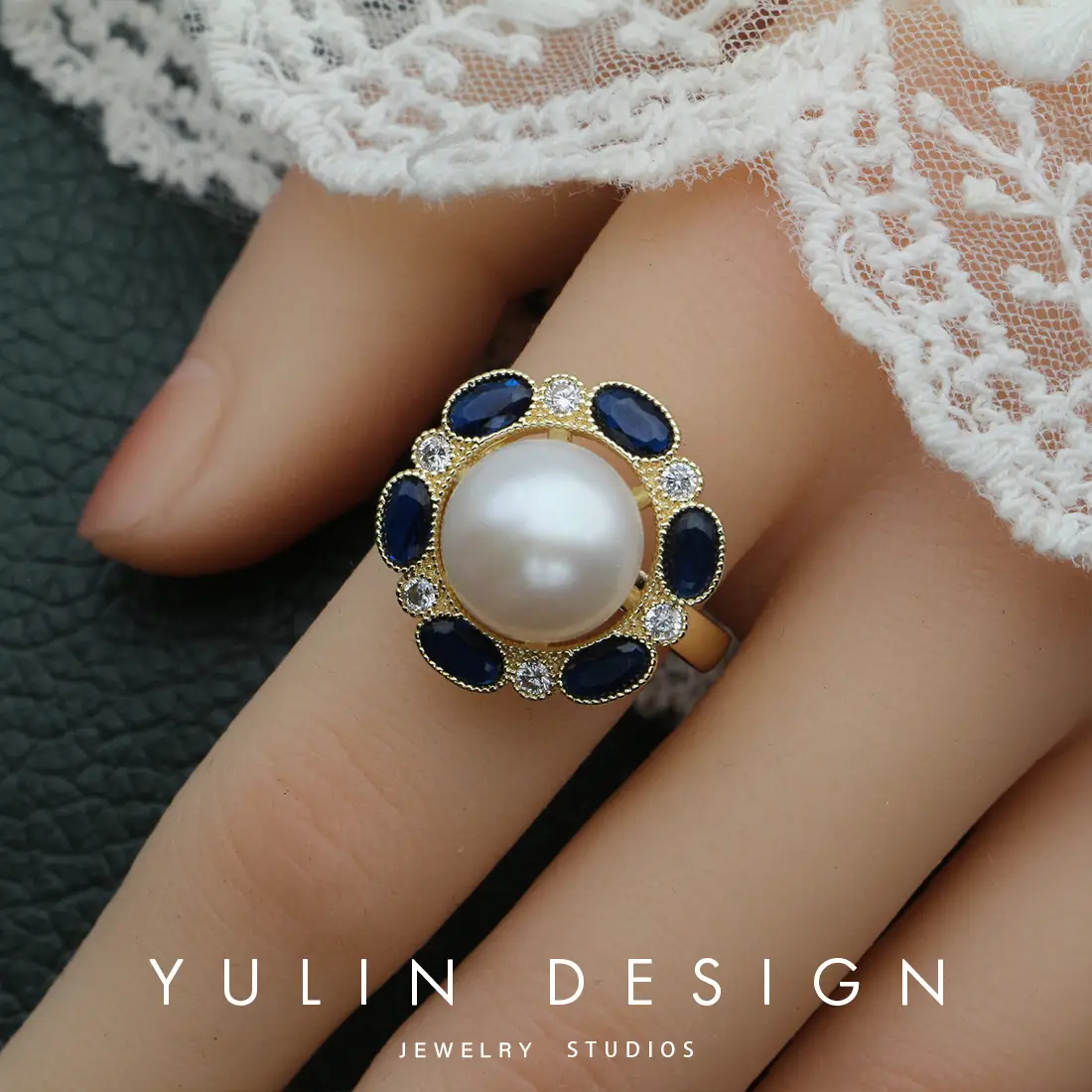 Retro Pearl Ring with Palace Style Winding Gold - Image 56