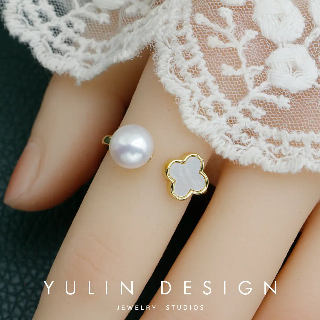 Retro Pearl Ring with Palace Style Winding Gold - Image 8