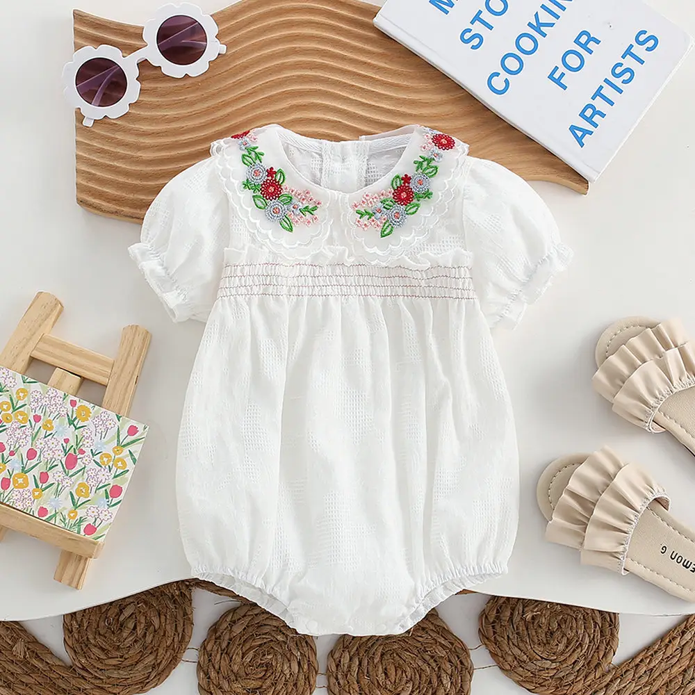 Baby Wrap Fart Summer Short Sleeve White Triangle Shirt — feature 1