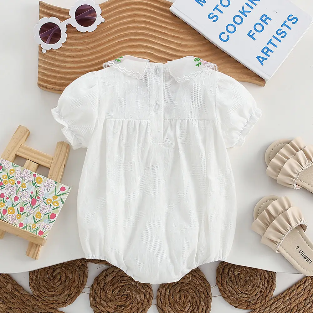Baby Wrap Fart Summer Short Sleeve White Triangle Shirt — feature 2