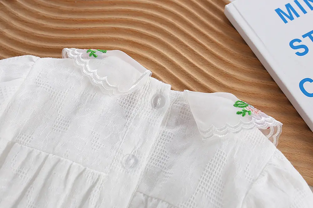 Baby Wrap Fart Summer Short Sleeve White Triangle Shirt — feature 4