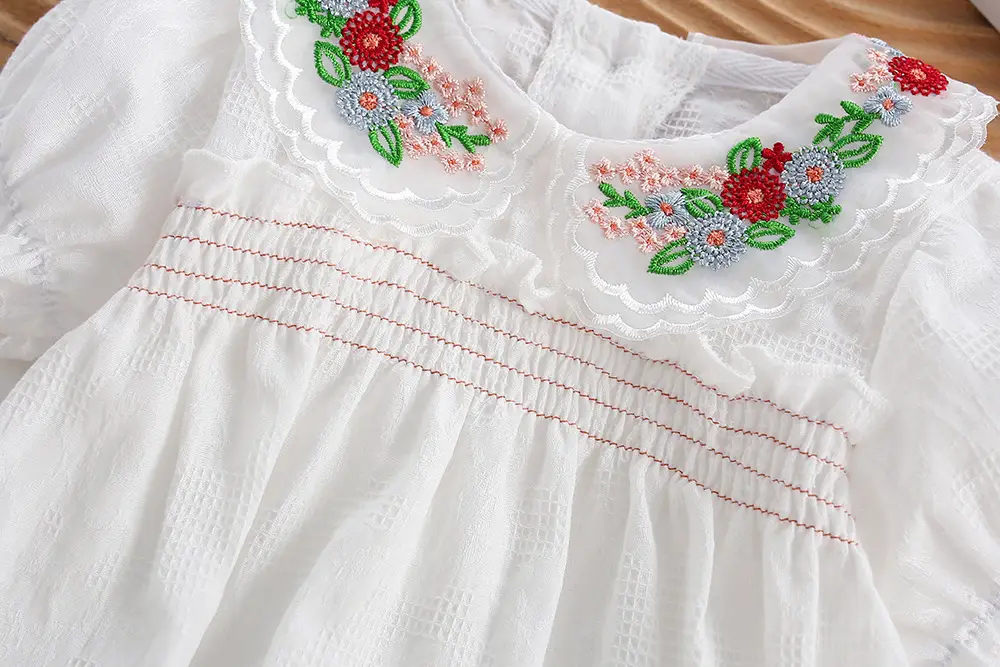 Baby Wrap Fart Summer Short Sleeve White Triangle Shirt — feature 5