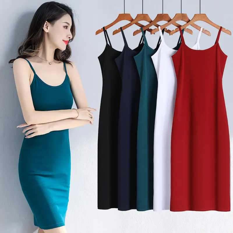 White Slim Fit Sling Dress for Women - Image 22