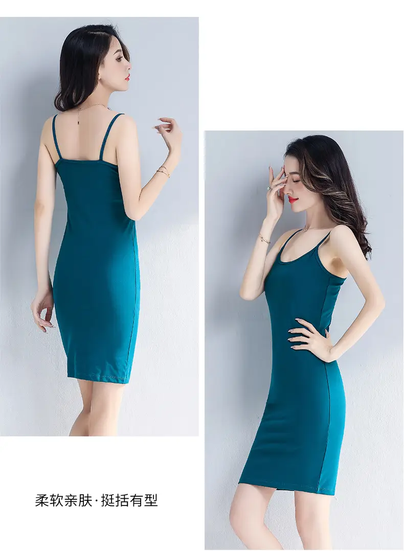White Slim Fit Sling Dress for Women — feature 13