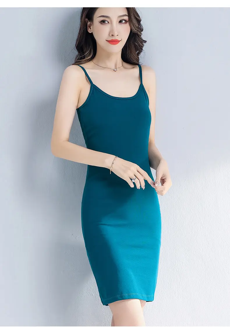 White Slim Fit Sling Dress for Women — feature 9