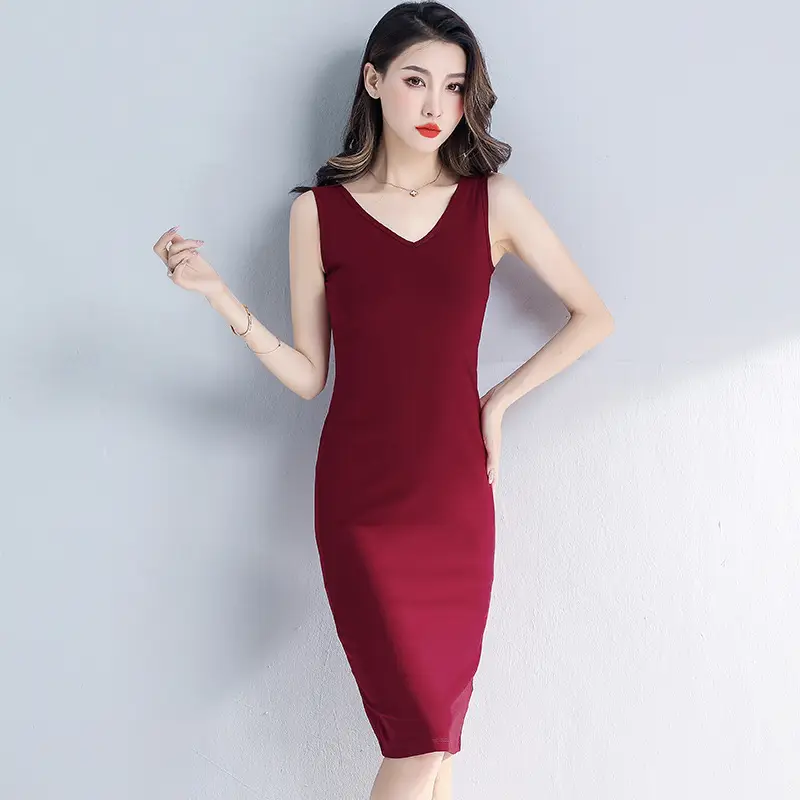 White Slim Fit Sling Dress for Women - Image 13