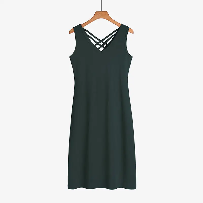 White Slim Fit Sling Dress for Women - Image 14