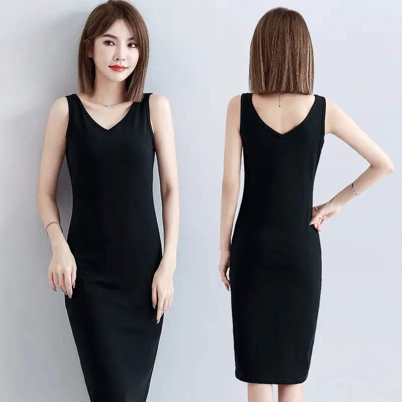 White Slim Fit Sling Dress for Women - Image 17