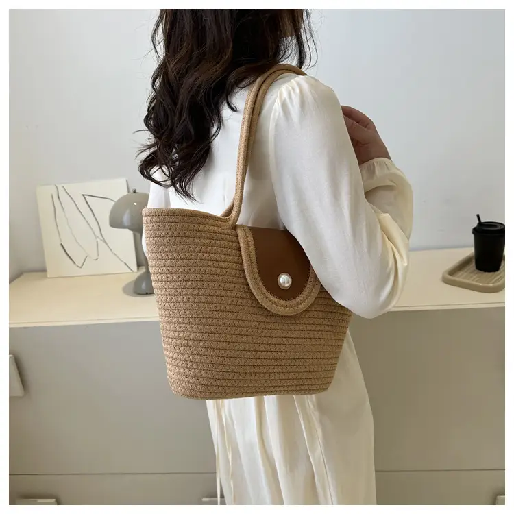 Woven Straw Shoulder Bag 2023 Summer New Style — feature 10