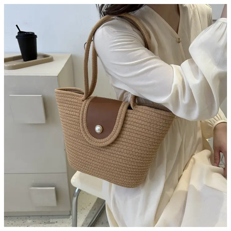 Woven Straw Shoulder Bag 2023 Summer New Style — feature 12