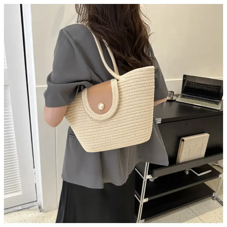 Woven Straw Shoulder Bag 2023 Summer New Style — feature 15