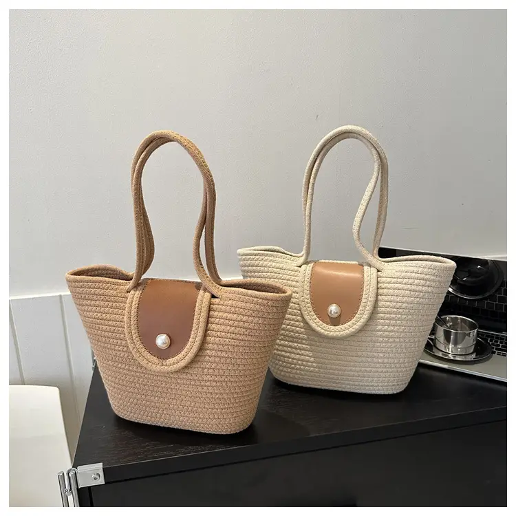 Woven Straw Shoulder Bag 2023 Summer New Style — feature 18