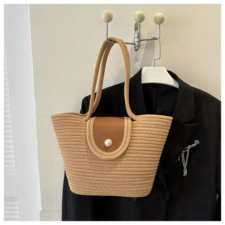 Woven Straw Shoulder Bag 2023 Summer New Style — feature 19