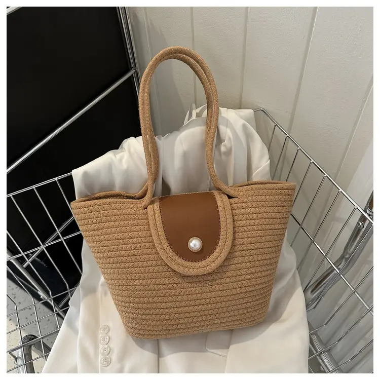 Woven Straw Shoulder Bag 2023 Summer New Style — feature 21