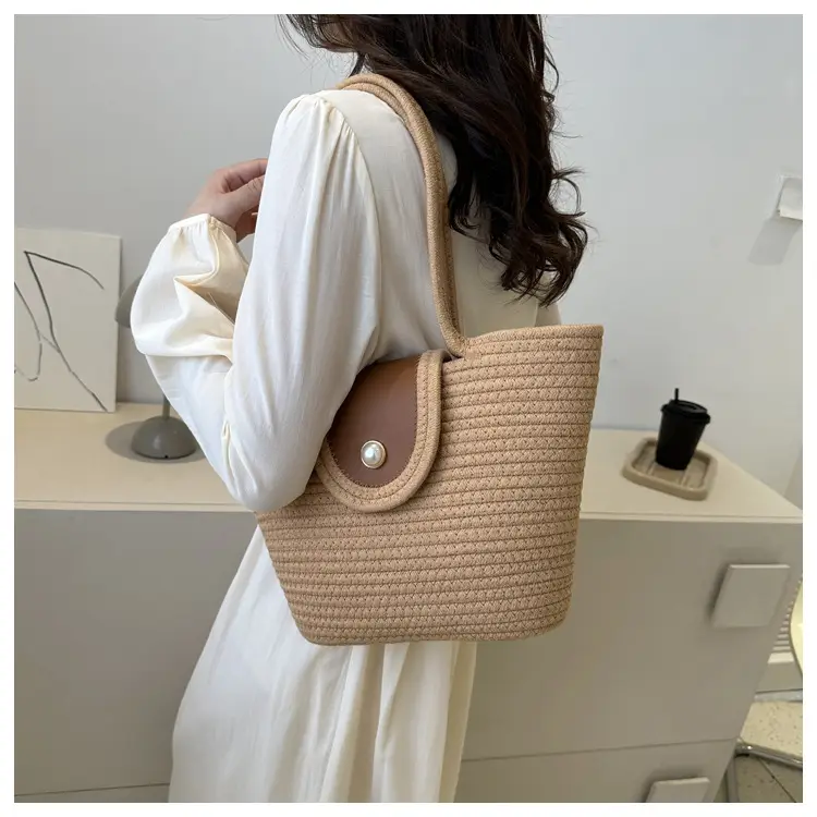 Woven Straw Shoulder Bag 2023 Summer New Style — feature 8