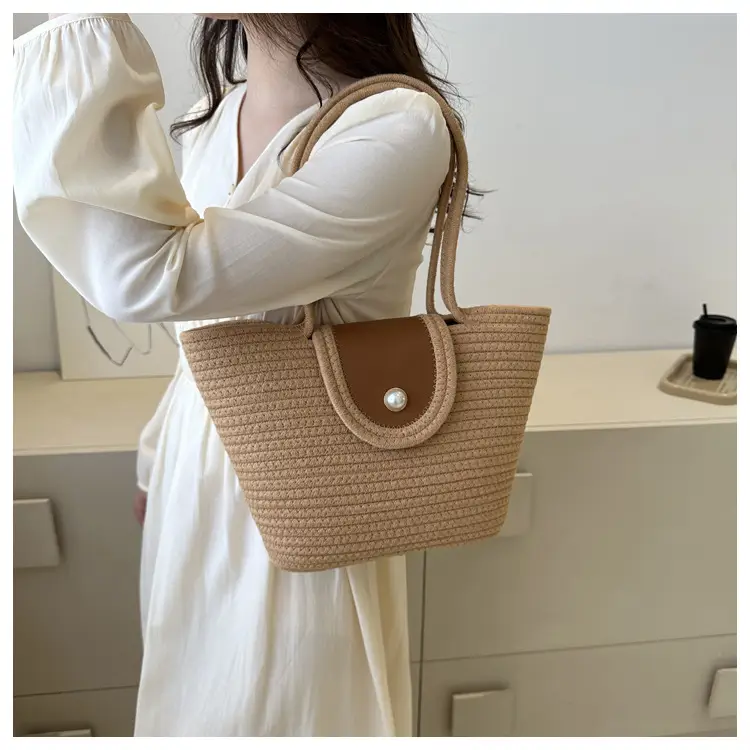 Woven Straw Shoulder Bag 2023 Summer New Style — feature 9
