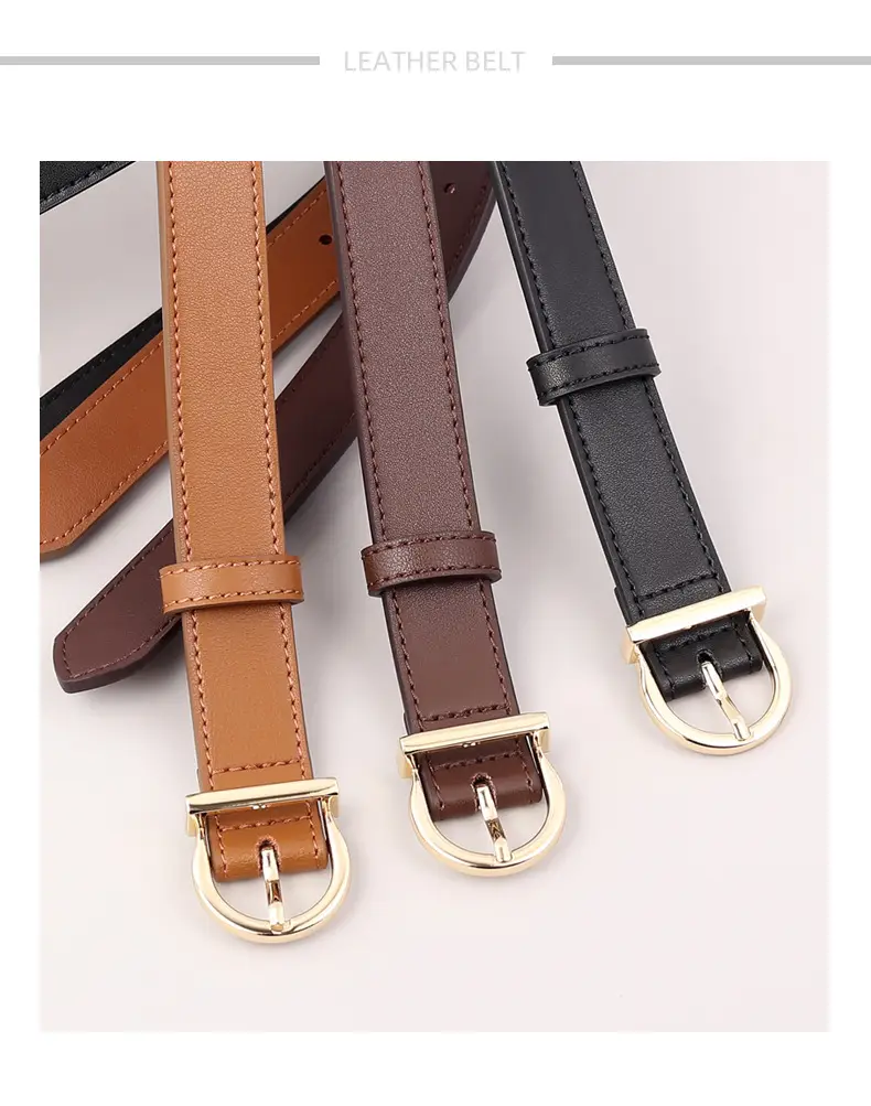 Women Genuine Leather Belt 3 Colors Vintage Style — feature 24