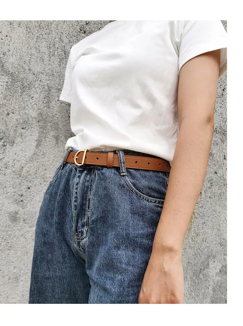 Women Genuine Leather Belt 3 Colors Vintage Style — feature 29