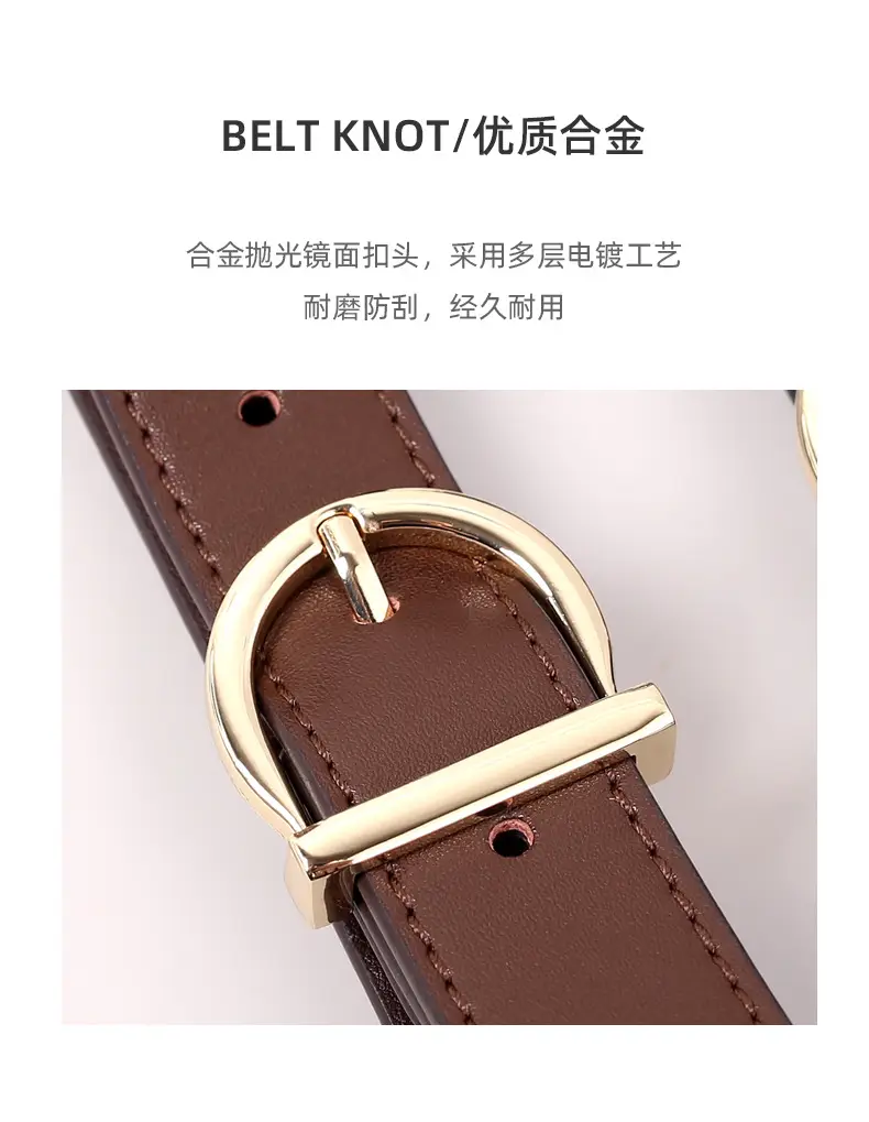 Women Genuine Leather Belt 3 Colors Vintage Style — feature 33