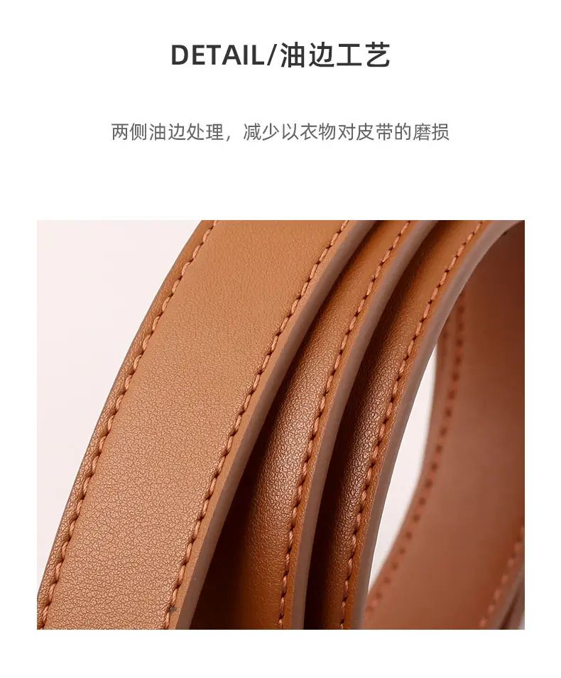 Women Genuine Leather Belt 3 Colors Vintage Style — feature 34