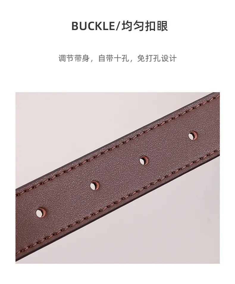 Women Genuine Leather Belt 3 Colors Vintage Style — feature 35