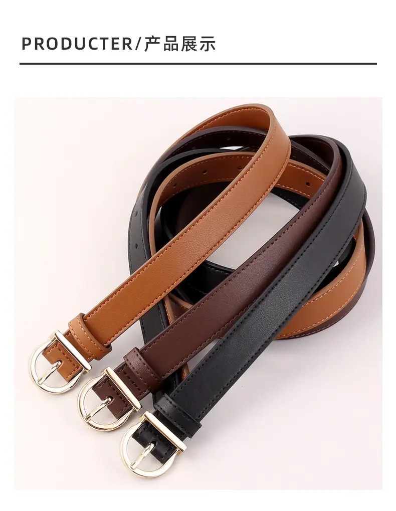 Women Genuine Leather Belt 3 Colors Vintage Style — feature 36