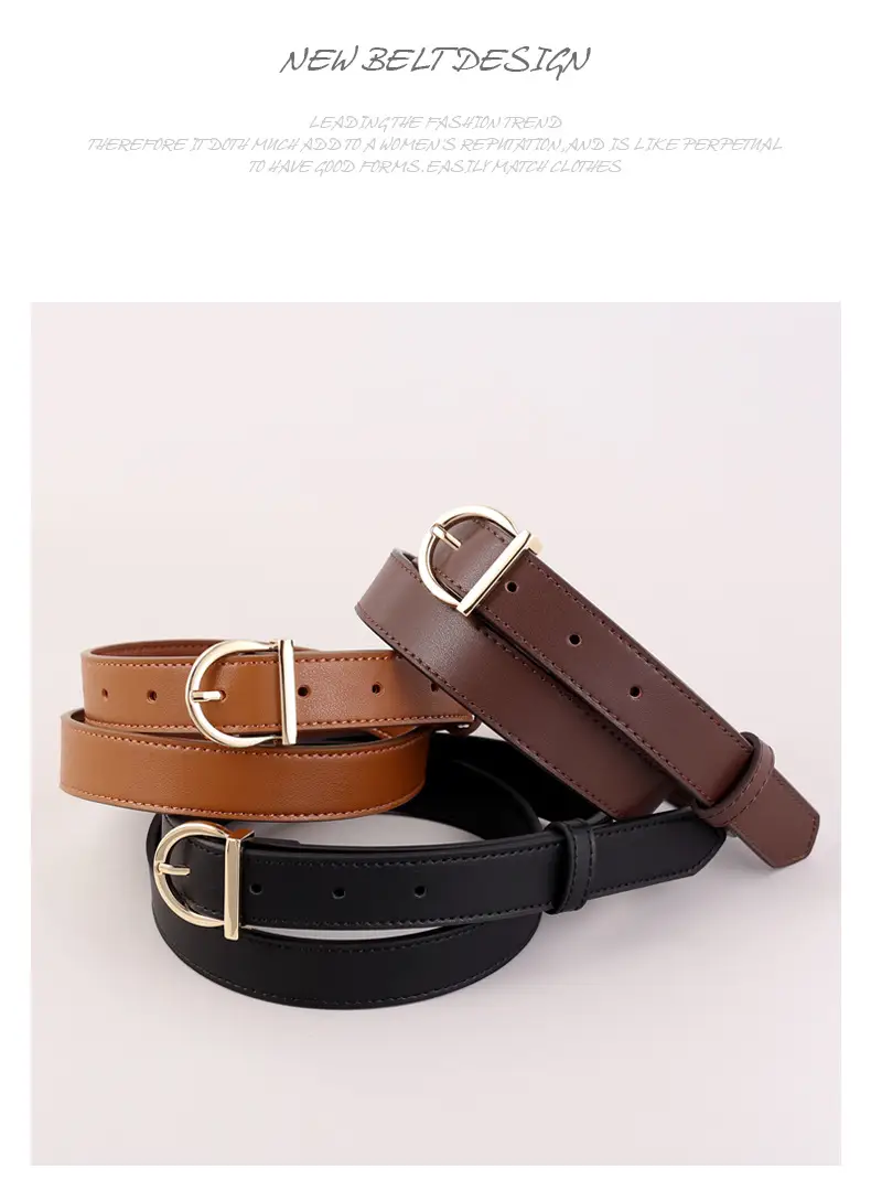 Women Genuine Leather Belt 3 Colors Vintage Style — feature 37
