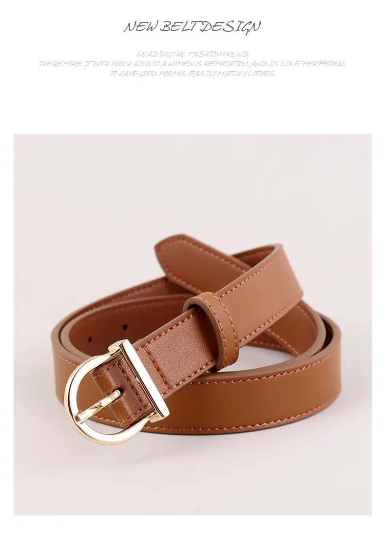 Women Genuine Leather Belt 3 Colors Vintage Style — feature 39