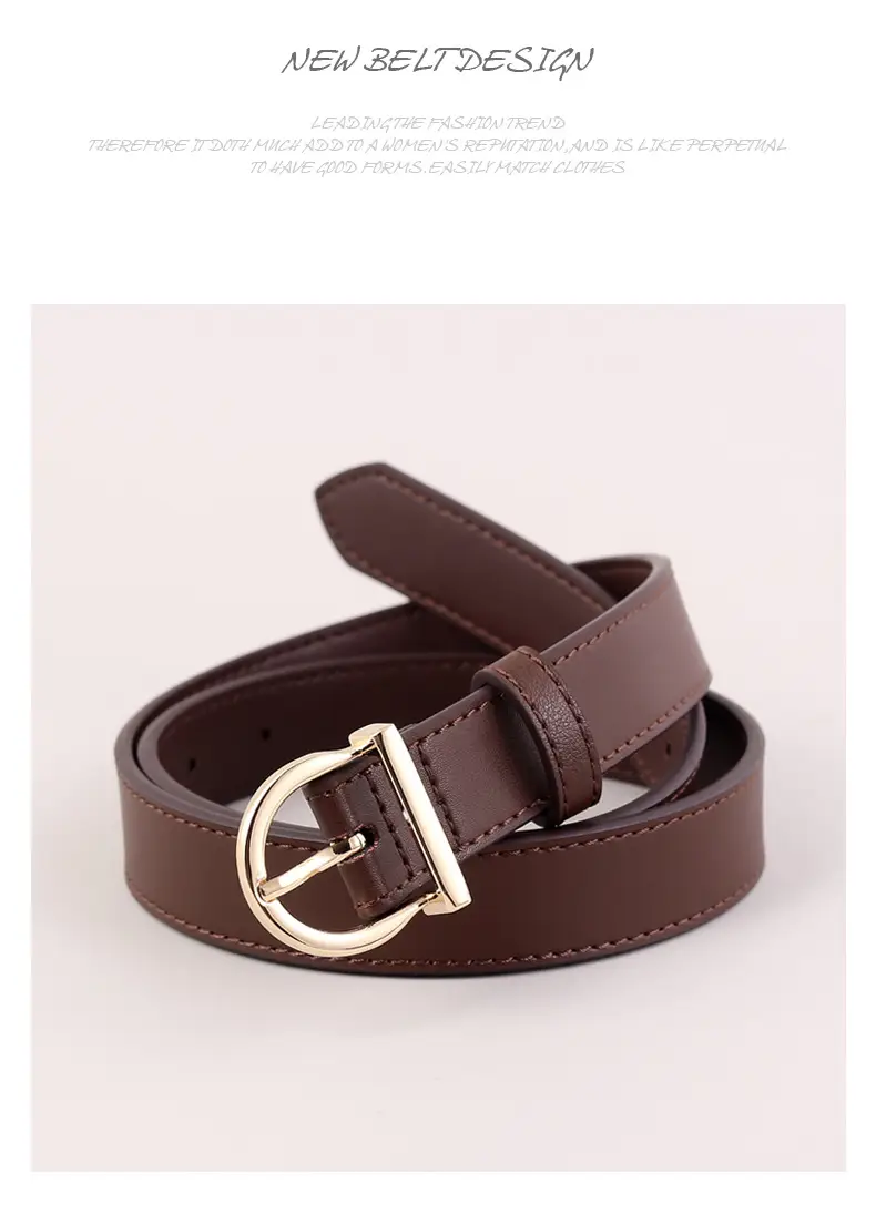 Women Genuine Leather Belt 3 Colors Vintage Style — feature 40