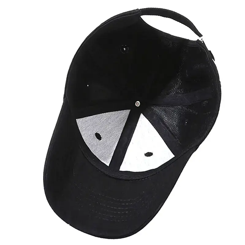 Black Unisex Pure Cotton Baseball Cap with Cross-Border Embroidery - Image 35