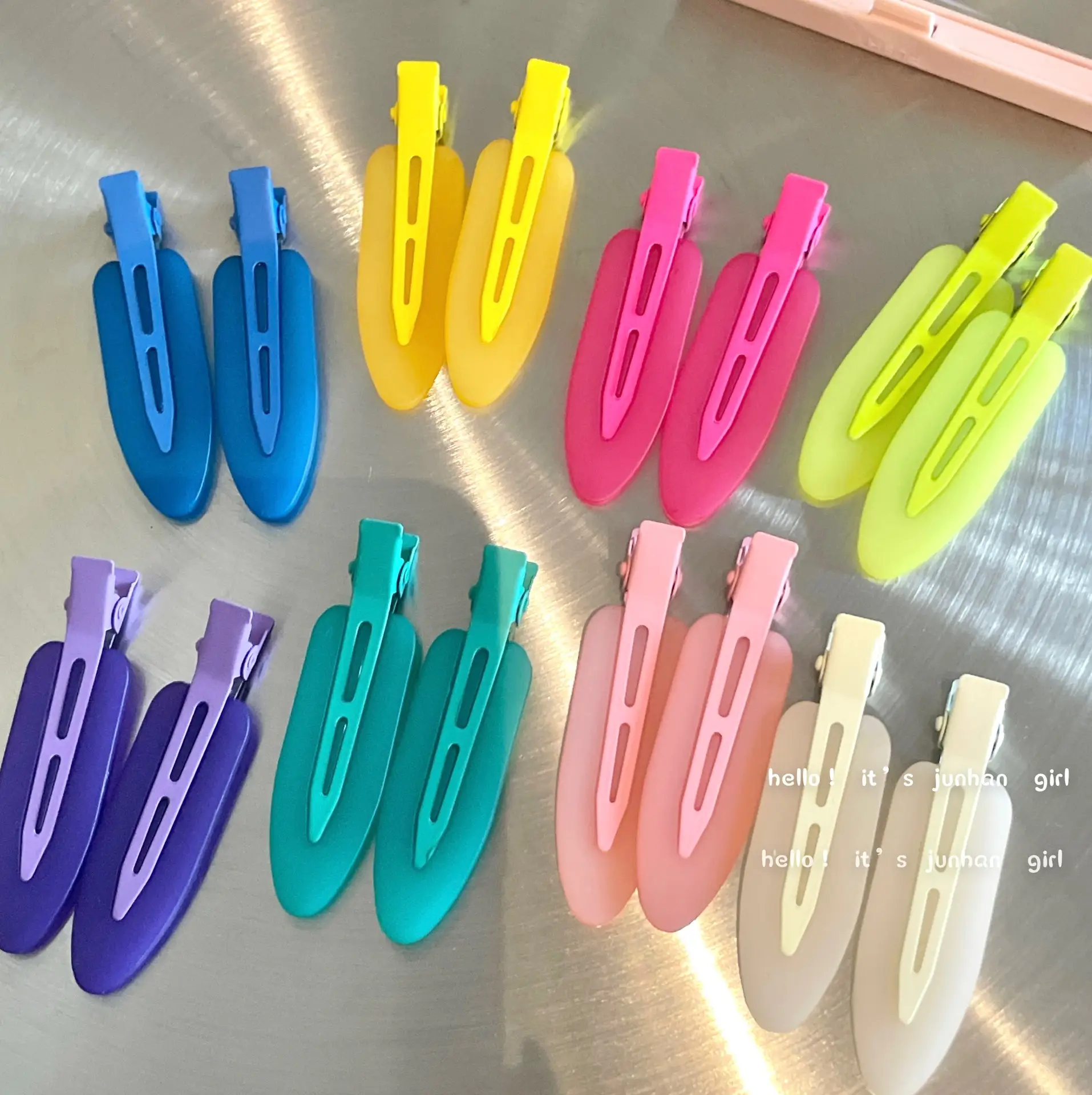 Women's Frosted Hairpin Clip Small Clip Makeup Hairpin Duckbill Clip - Image 7