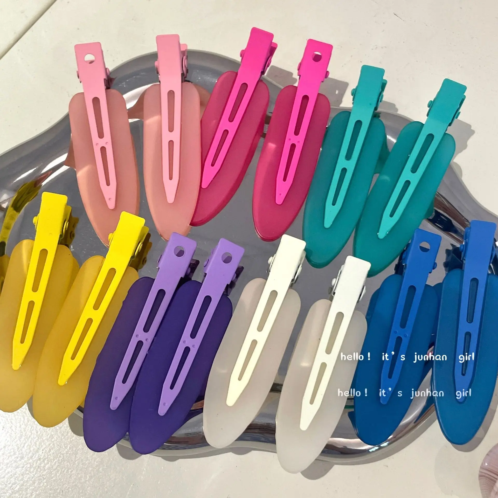 Women's Frosted Hairpin Clip Small Clip Makeup Hairpin Duckbill Clip - Image 8