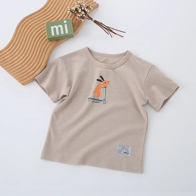 HSJ Short Sleeve Single T-Camel Mouse Skateboard