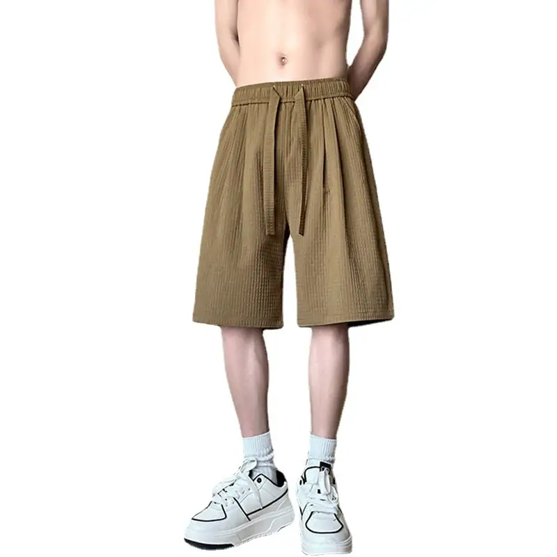 Men's Pure Black Cleanfit Shorts Knee Length Summer - Image 6
