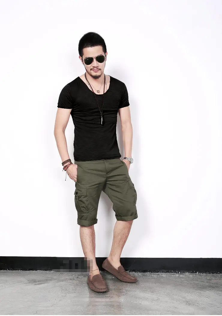 Men Korean Style Short Sleeve T-Shirt Grey Slim Fit — feature 16