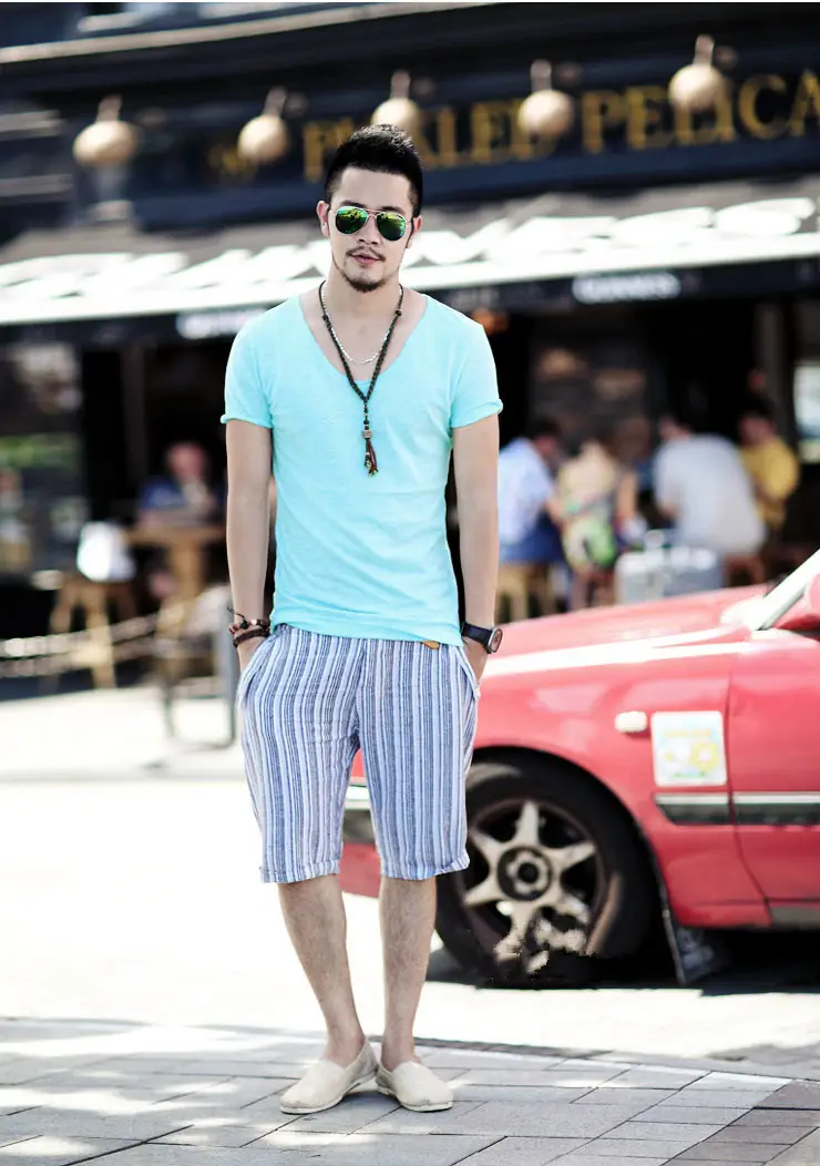 Men Korean Style Short Sleeve T-Shirt Grey Slim Fit — feature 20