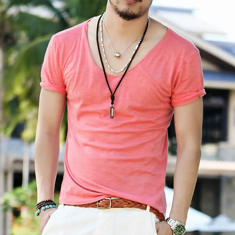 Men Korean Style Short Sleeve T-Shirt Grey Slim Fit — feature 8