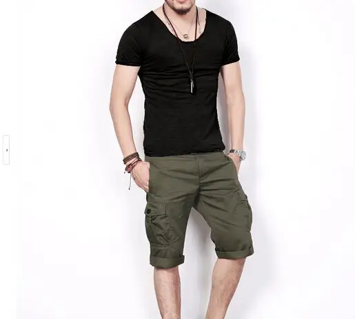 Men Korean Style Short Sleeve T-Shirt Grey Slim Fit - Image 2