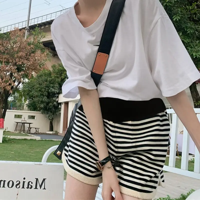 Pregnant Women Striped Shorts Abdomen Support Large Size - Image 3