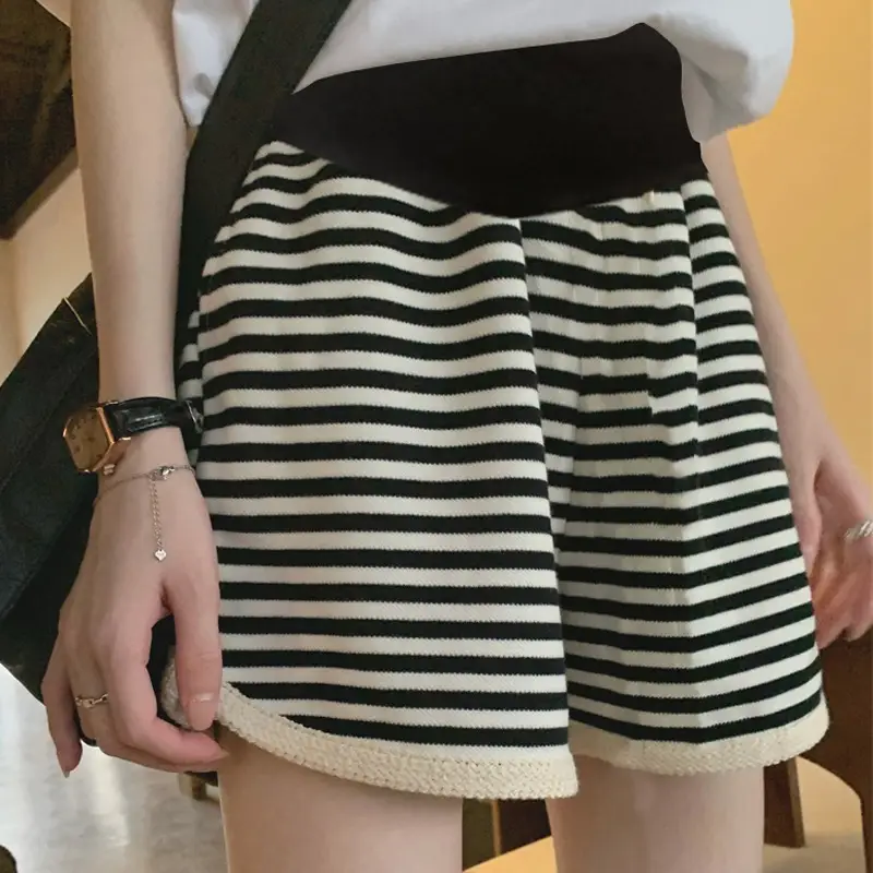 Pregnant Women Striped Shorts Abdomen Support Large Size - Image 5