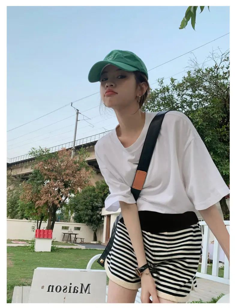 Pregnant Women Striped Shorts Abdomen Support Large Size — feature 11