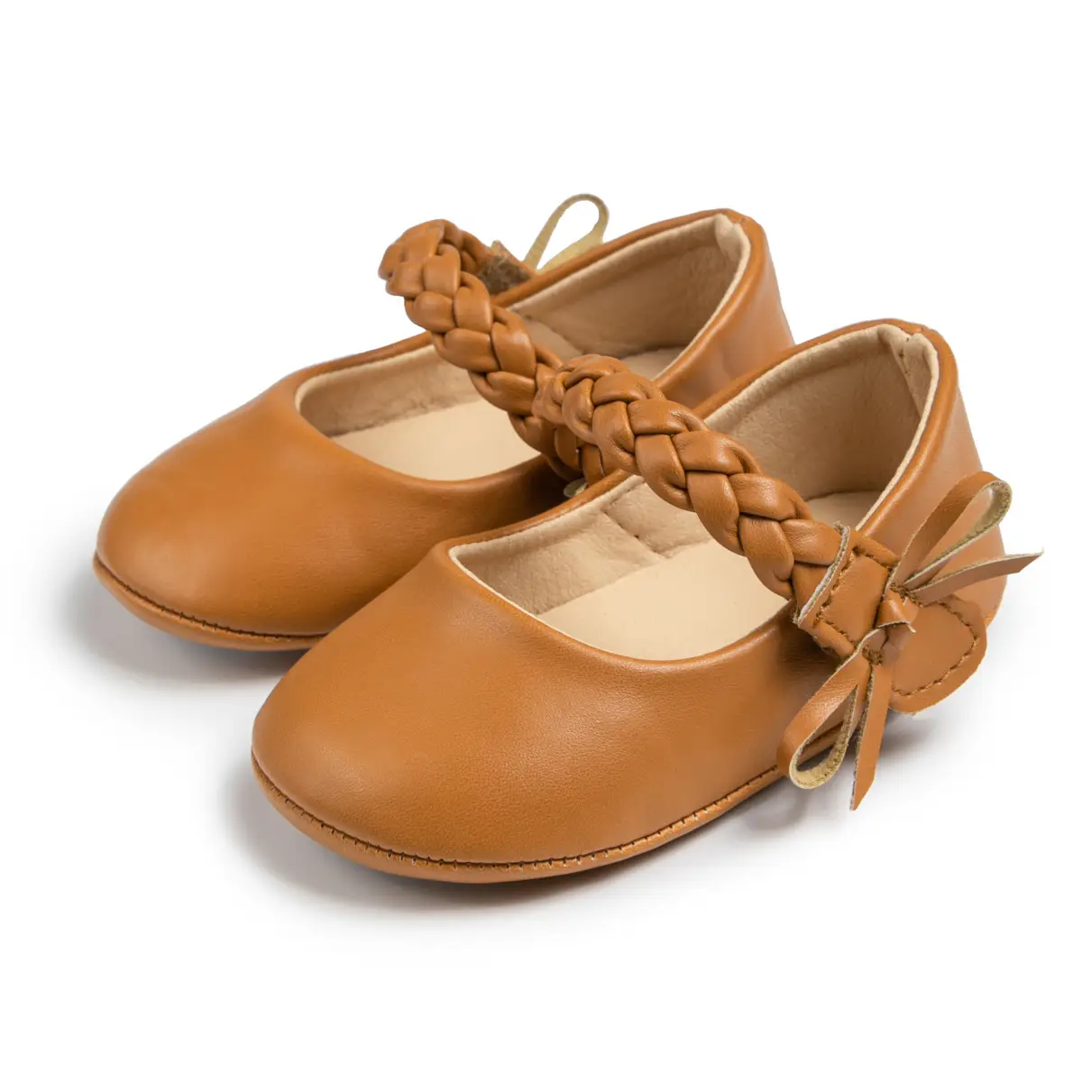 Cross-Border Bow Shallow Sole Princess Shoes for Toddlers
