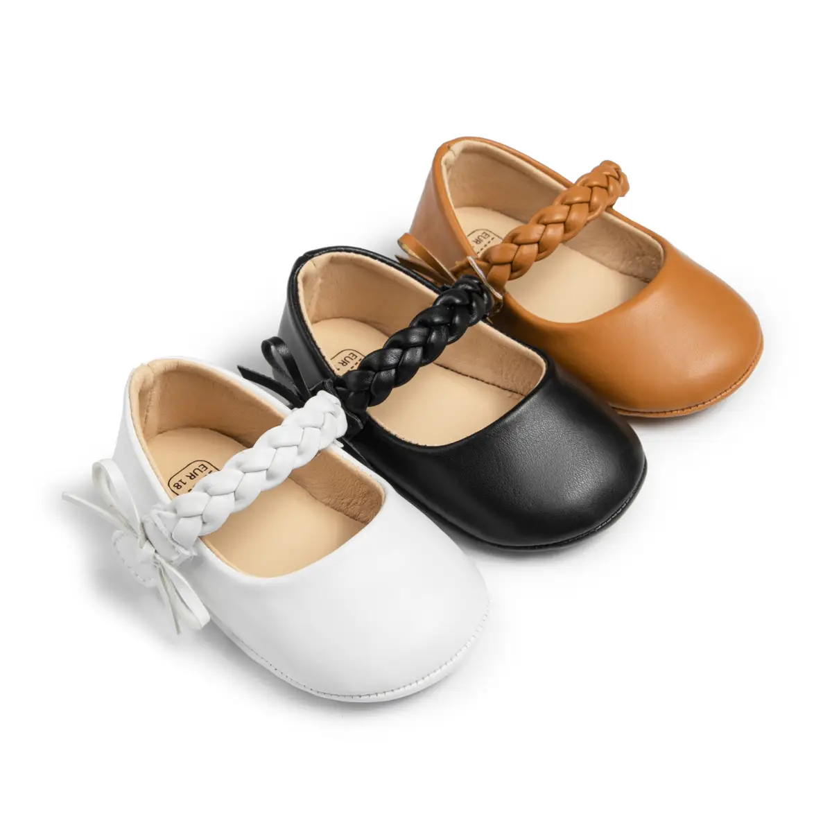 Cross-Border Bow Shallow Sole Princess Shoes for Toddlers