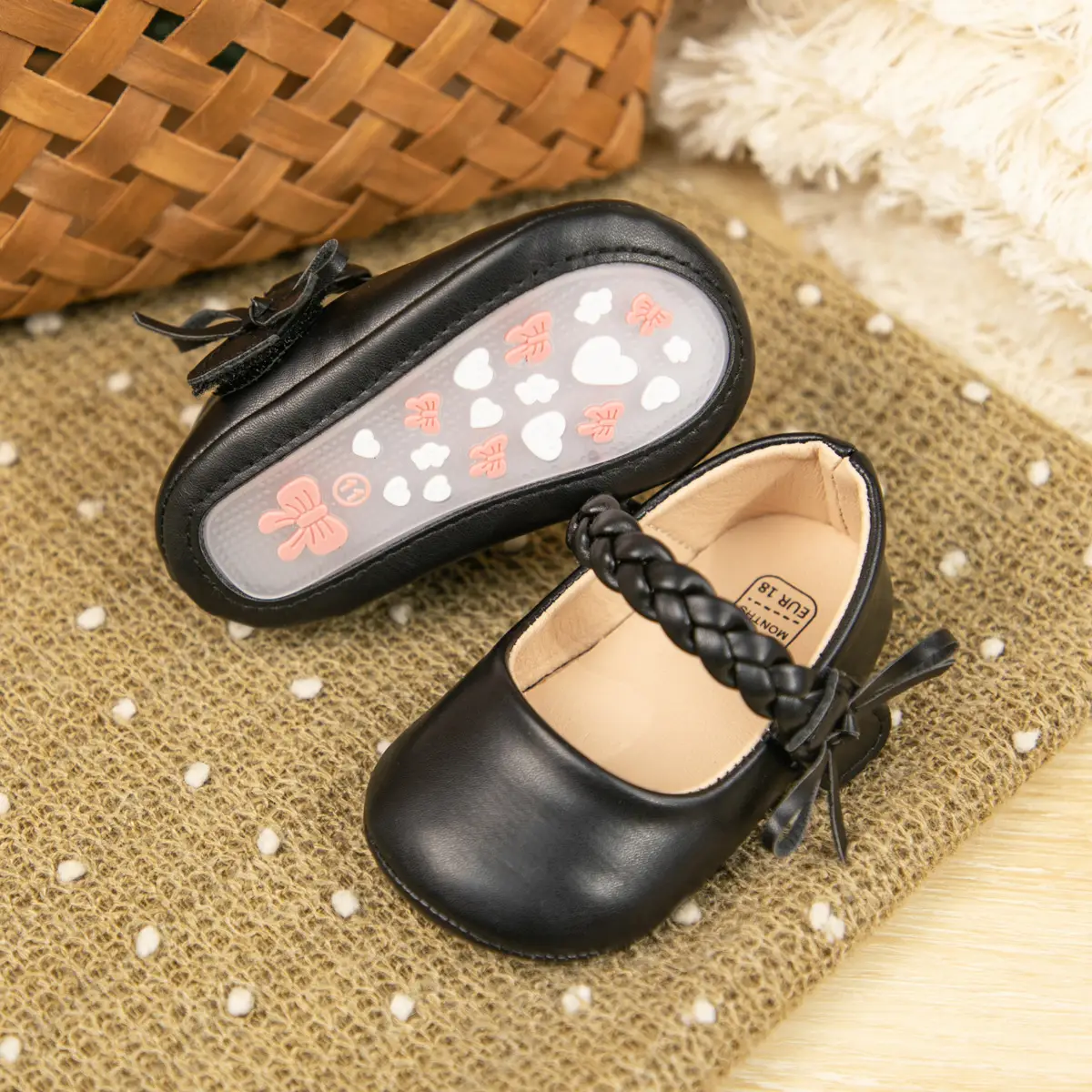 Cross-Border Bow Shallow Sole Princess Shoes for Toddlers — feature 9