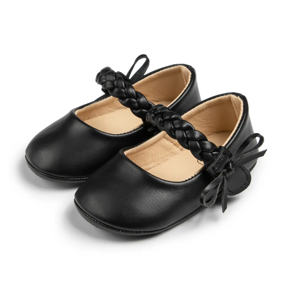 Cross-Border Bow Shallow Sole Princess Shoes for Toddlers