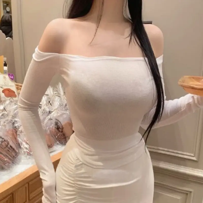 South Korea Slim Fit Long Sleeve T-Shirt Spice Girl Collar - Image 6
