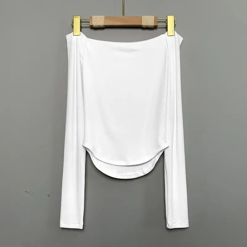 South Korea Slim Fit Long Sleeve T-Shirt Spice Girl Collar - Image 2