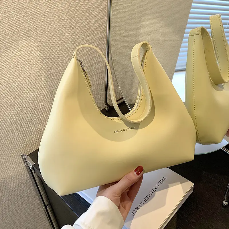 Women's White Triangle Shoulder Bag Large Capacity 2025 - Image 6